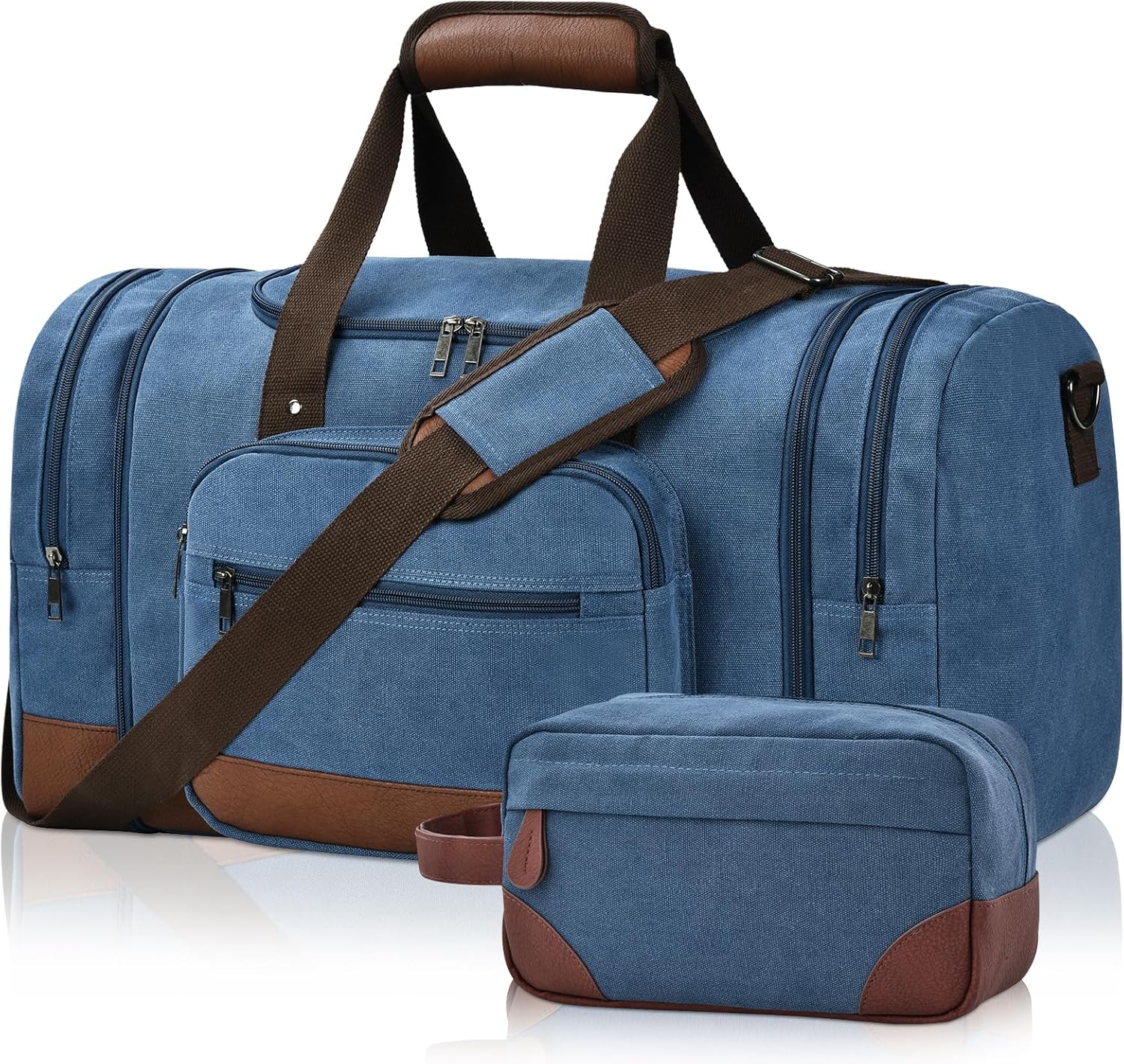 Expandable 50L Canvas Duffle Bag for Travel and Gym Essentials