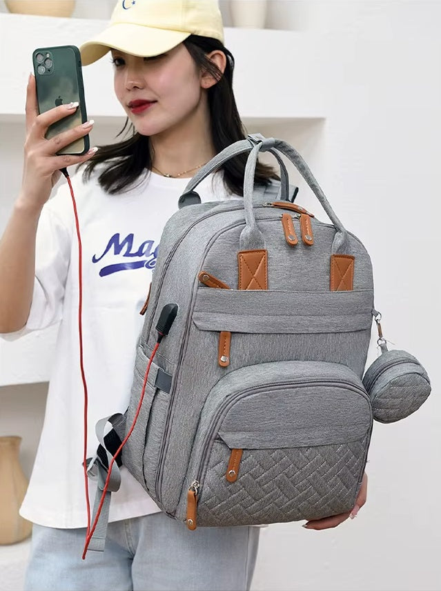 Multi Function Waterproof Diaper Backpack for On the Go Parents