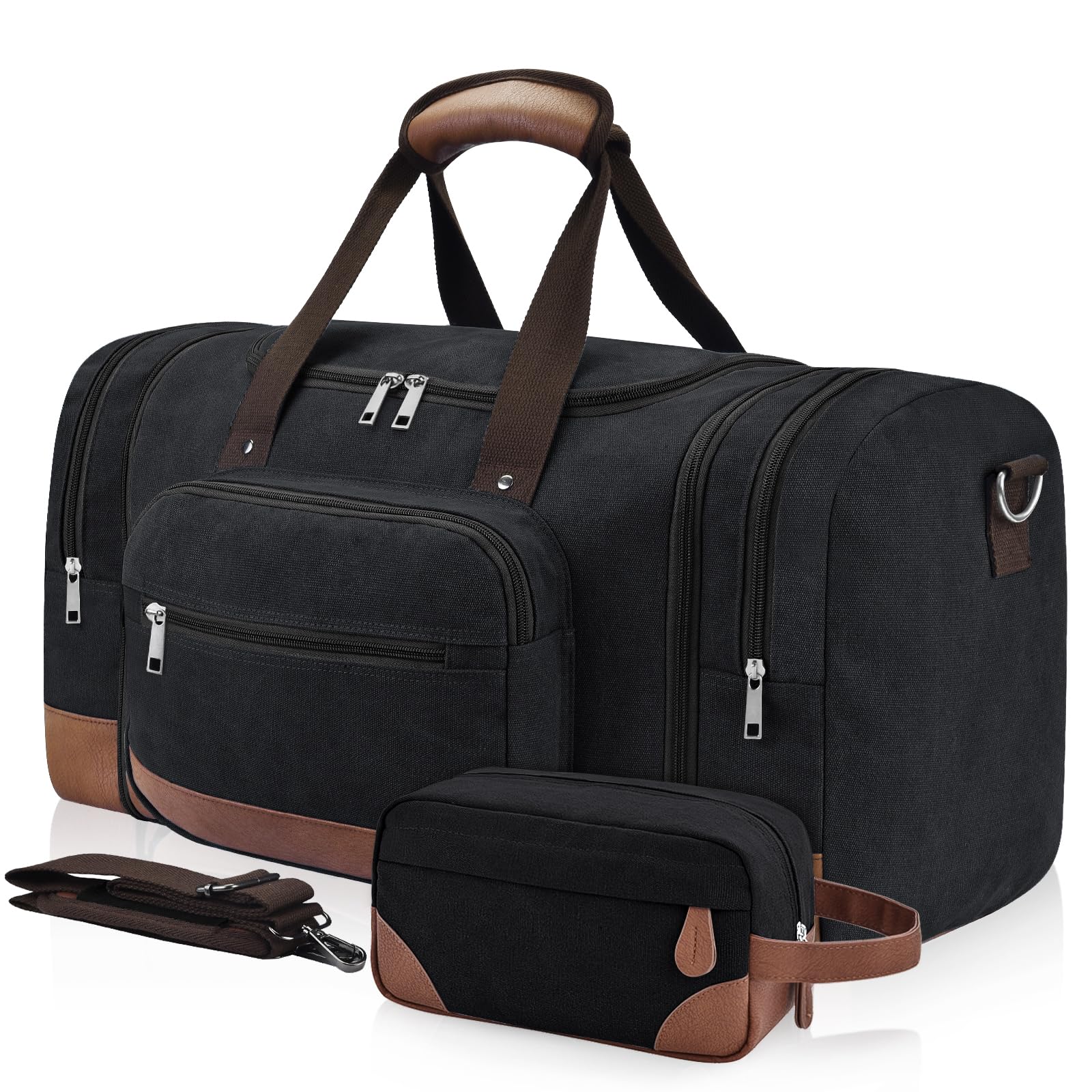 Expandable 50L Canvas Duffle Bag for Travel and Gym Essentials