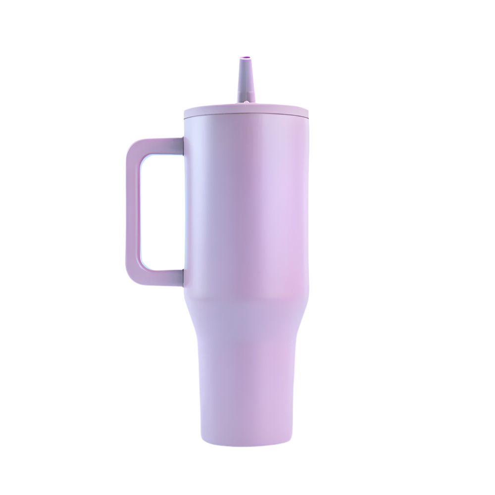 Purple 40oz Insulated Tumbler Leakproof Foldable Straw