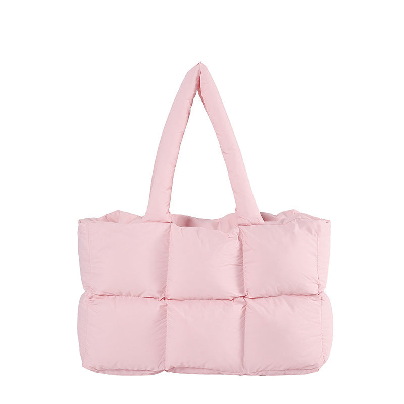 Trendy Puffer Bag Soft and Quilted Everyday Tote