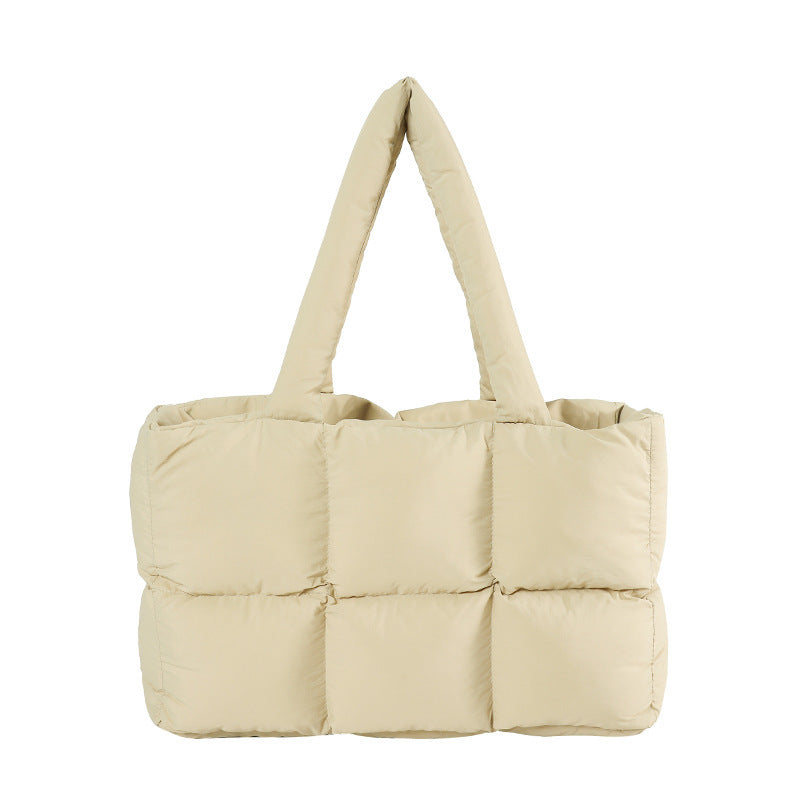 Trendy Puffer Bag Soft and Quilted Everyday Tote
